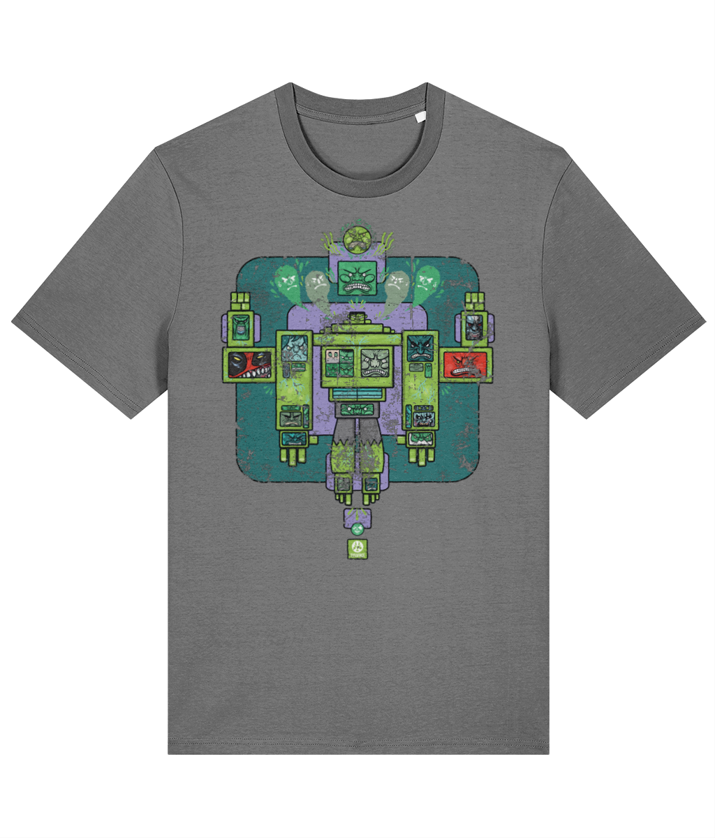 Many Faces Of The Green Man Superhero T-shirt / Street Art / Stylised / Organic Cotton in 9 Colours