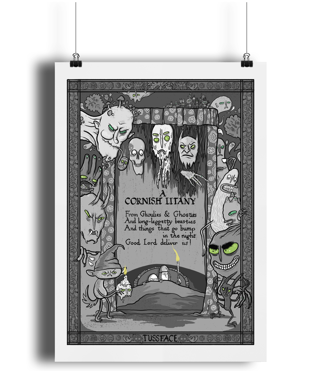 A Cornish Litany - TussFace Fine Art Print in A3 and A2