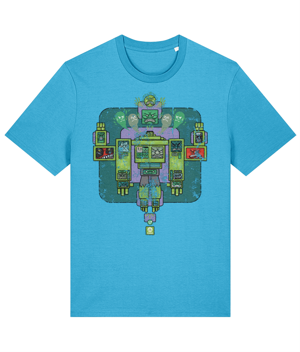 Many Faces Of The Green Man Superhero T-shirt / Street Art / Stylised / Organic Cotton in 9 Colours