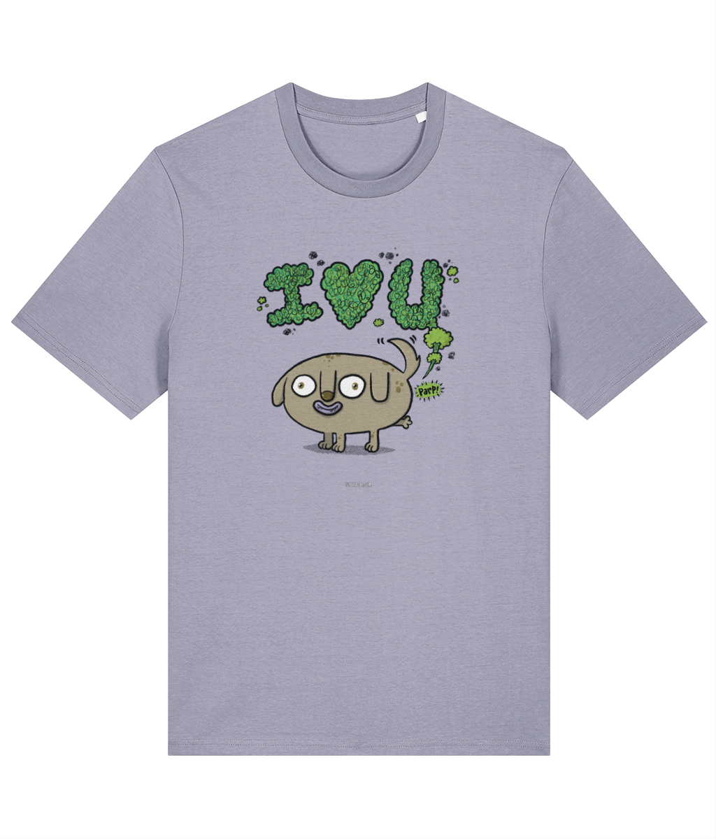 Farty Dog Says I Love You - Organic Cotton T-shirt