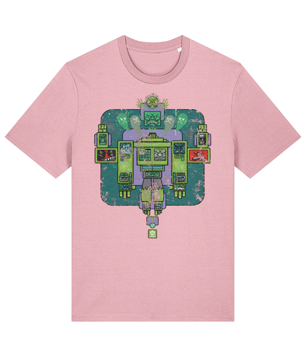 Many Faces Of The Green Man Superhero T-shirt / Street Art / Stylised / Organic Cotton in 9 Colours