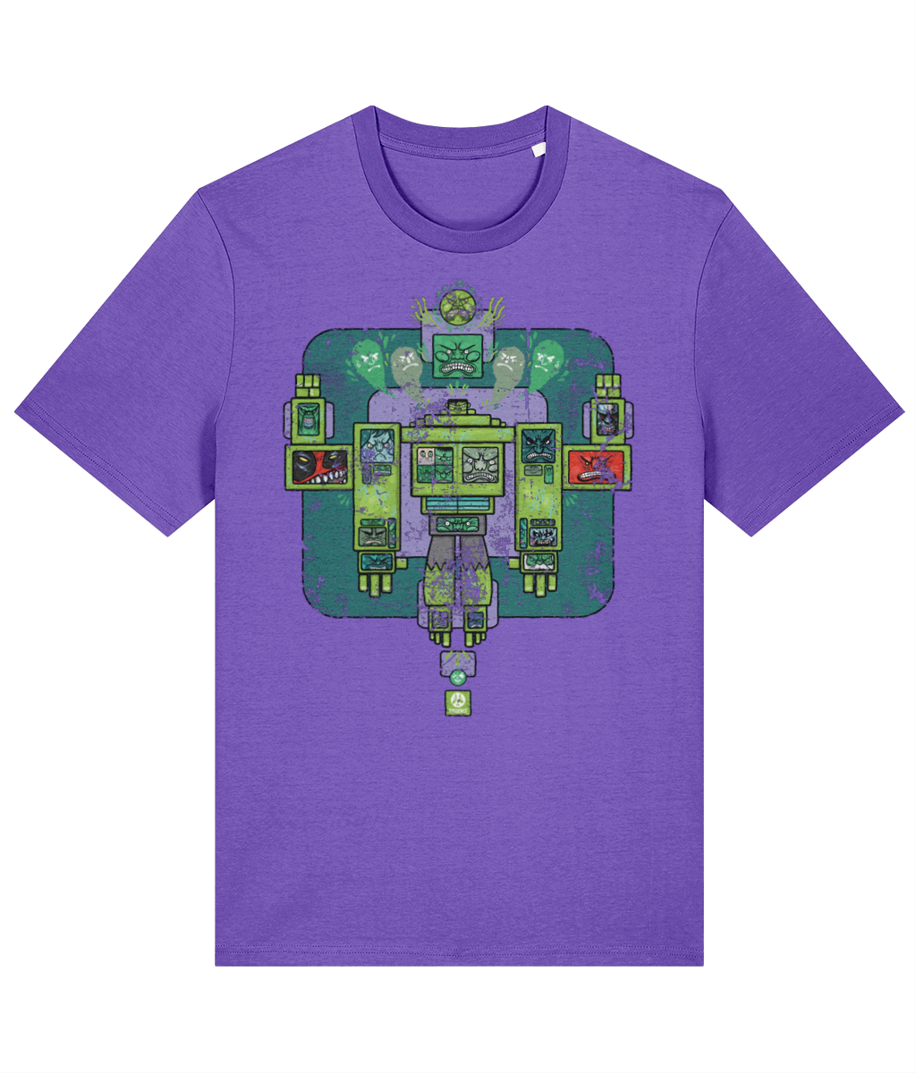 Many Faces Of The Green Man Superhero T-shirt / Street Art / Stylised / Organic Cotton in 9 Colours