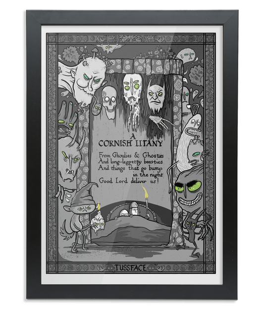 A Cornish Litany - A3 Framed TussFace Print