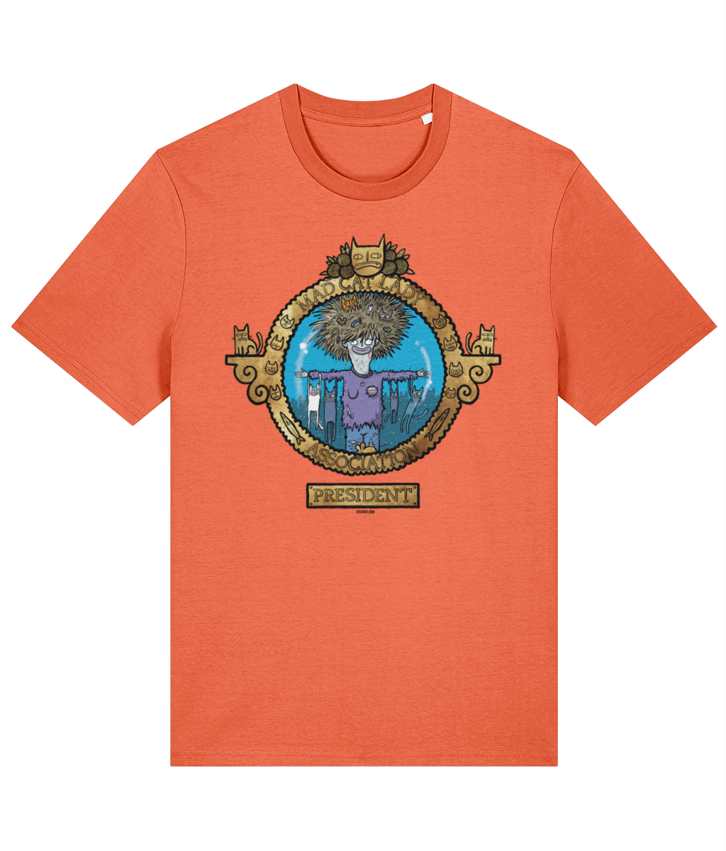 Official Mad Cat Lady Association President Membership T-shirt