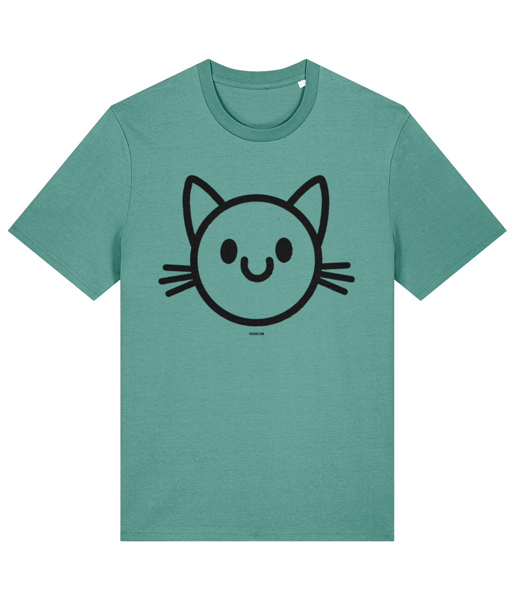 The Happy Cat - Organic Cotton T Shirt by TussFace
