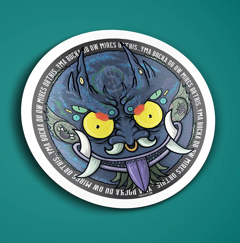 Bucca Dhu Is Watching You - Large Circular Vinyl Sticker