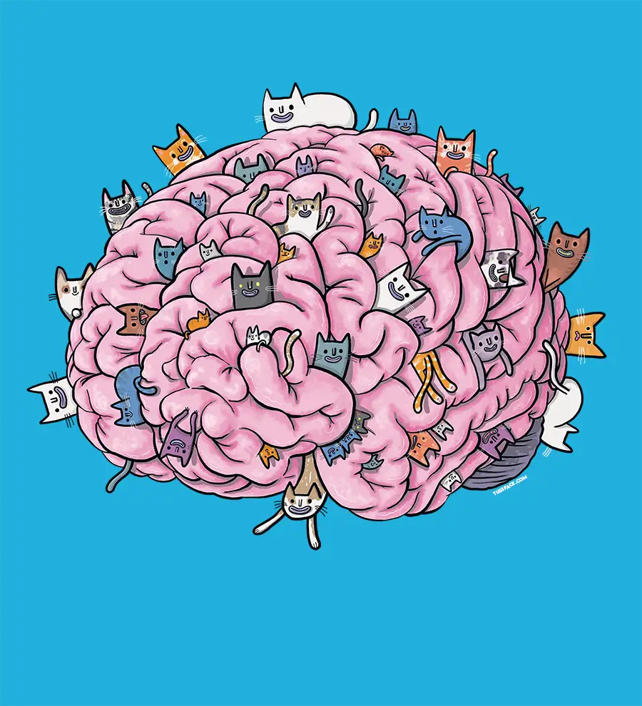 Cat Brain - Lustre Art Print