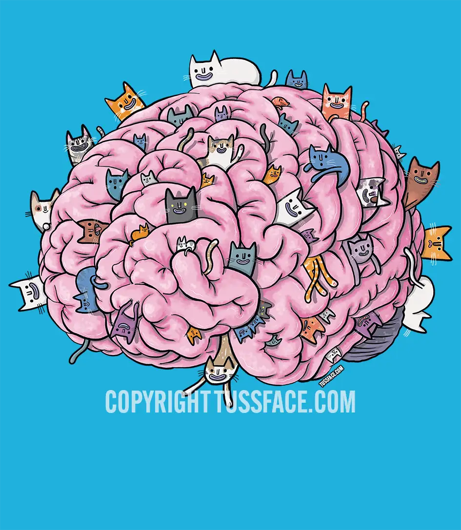 Cat Brain Organic Cotton T-shirt