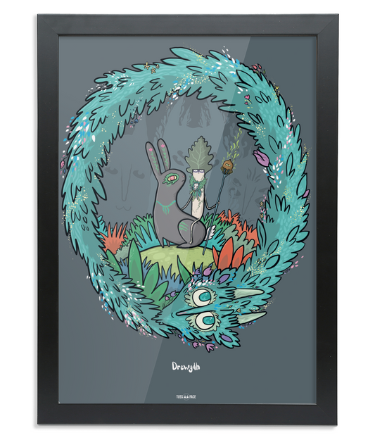 Drewydh (Druid) - Framed A3 Fine Art Print
