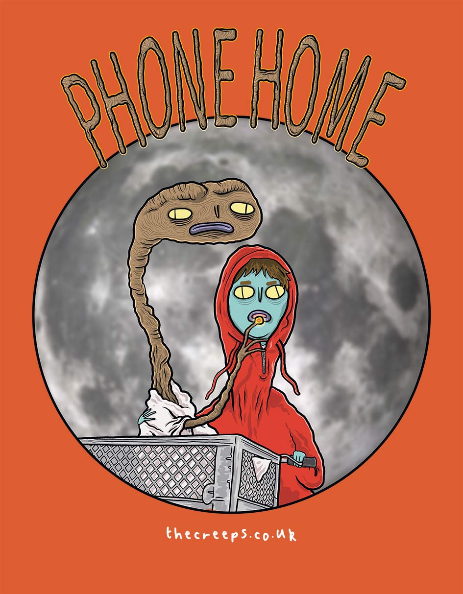 E.T.CREEP Phone Home Organic Cotton T-shirt