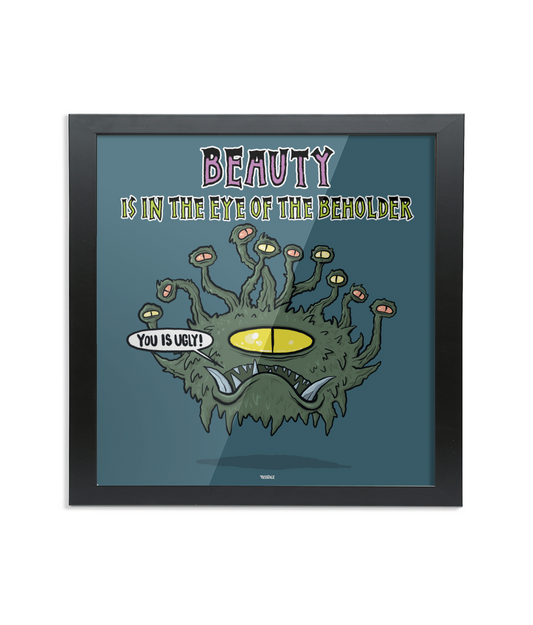 Beauty Is In The Eye Of The Beholder - Framed 8 x 8 inch Fine Art Print.