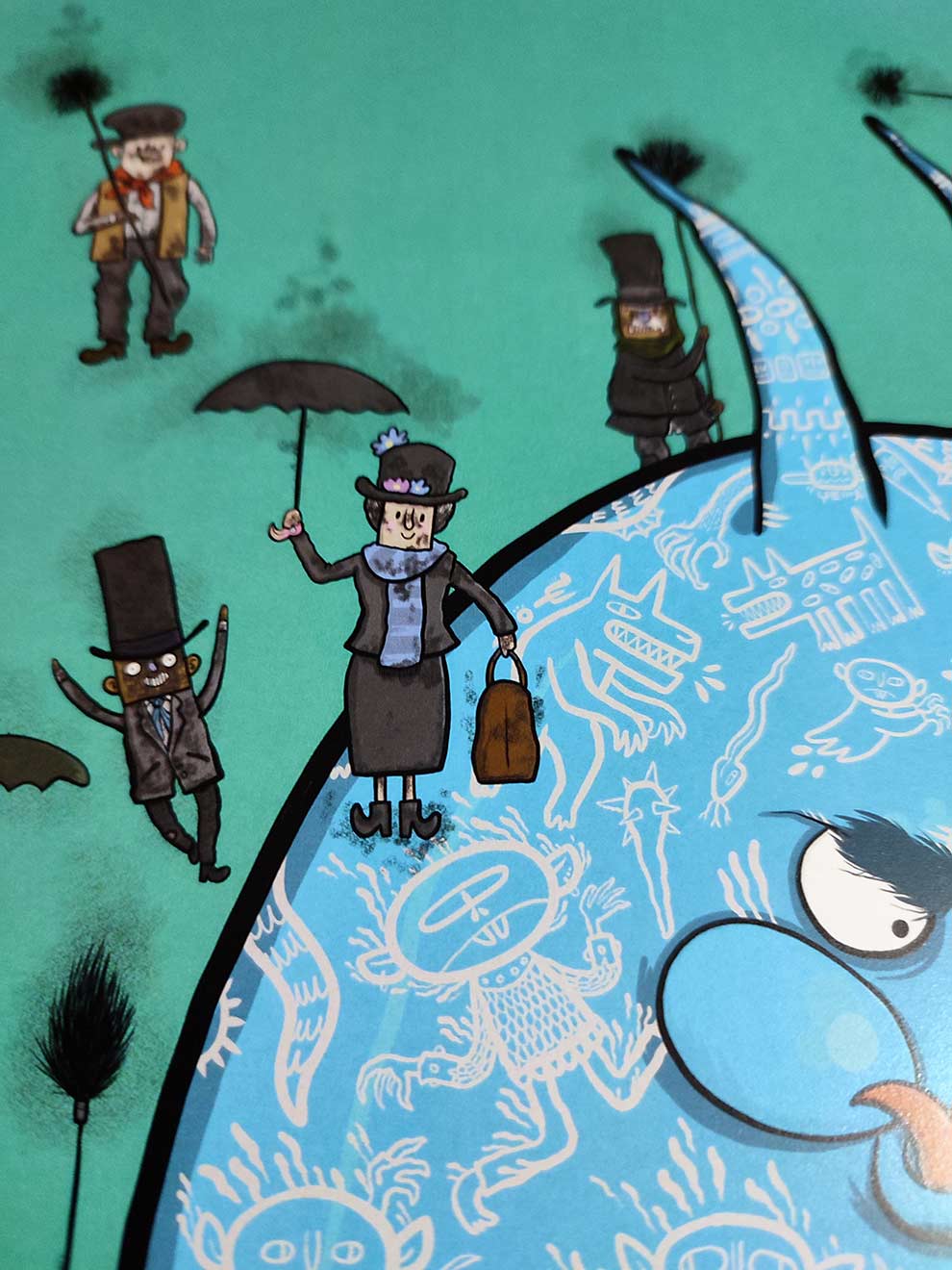 Fucking Cockneys! - TussFace Fine Art Print in A4 A3 and A2