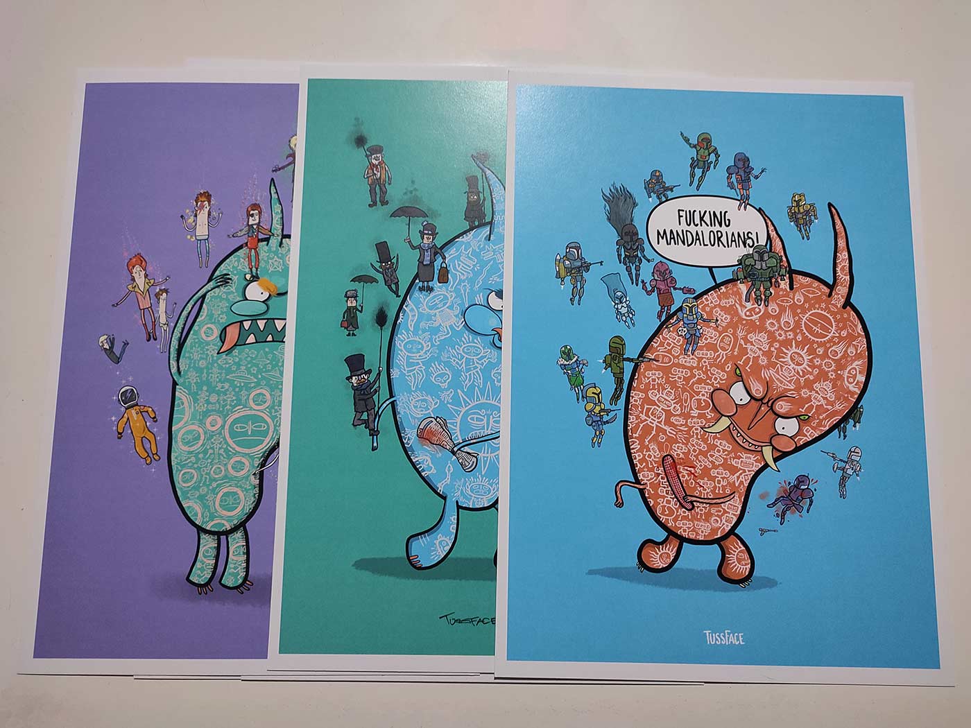 Fucking Mandalorians - Signed Limited Edition TussFace Print