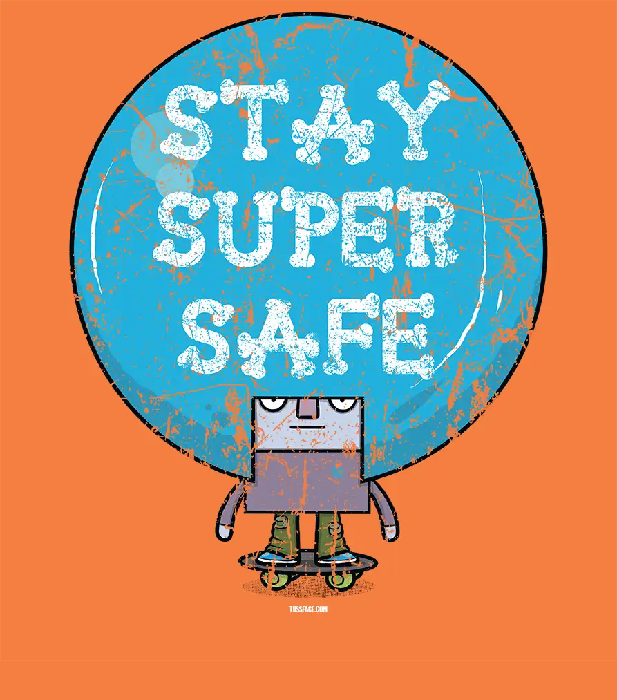 Stay Super Safe - Organic Cotton Kids Skate Shirt
