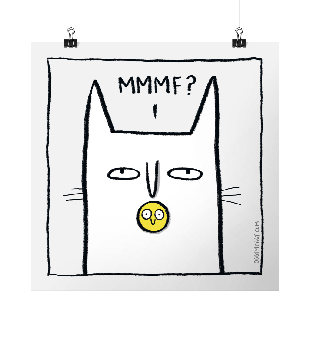 OggyMoggy 'MMMF?' Square Lustre Fine Art Print