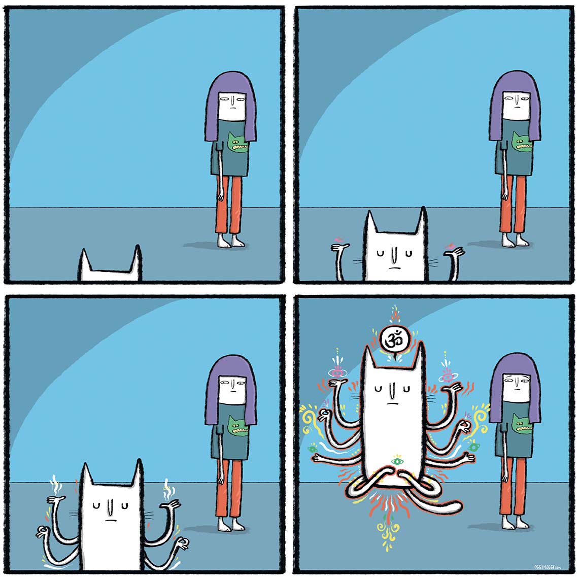 OggyMoggy 'Om' Square Lustre Fine Art Print