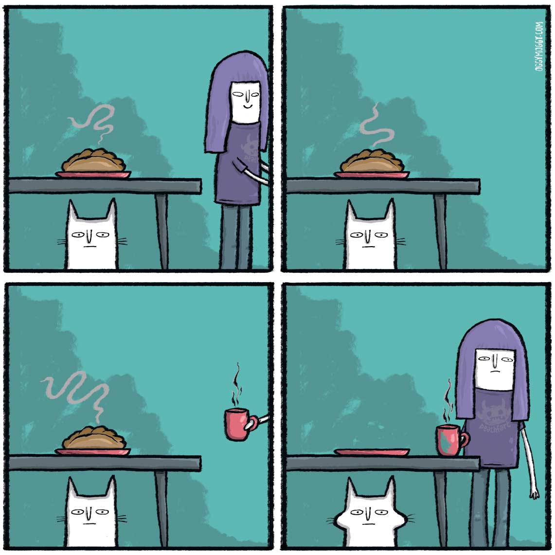 OggyMoggy 'The Pasty Thief' Square Lustre Fine Art Print