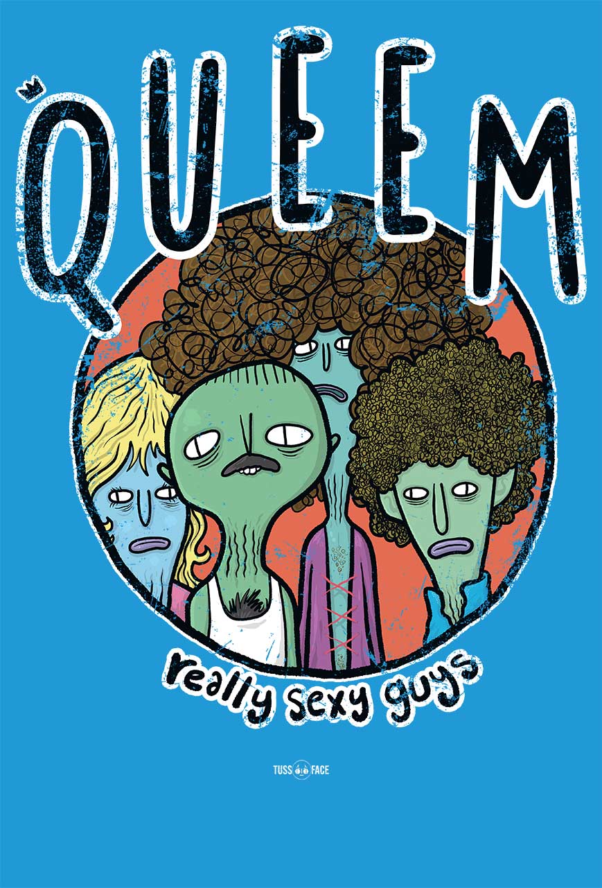 QUEEM - Really Sexy Guys - TussFace T-shirt