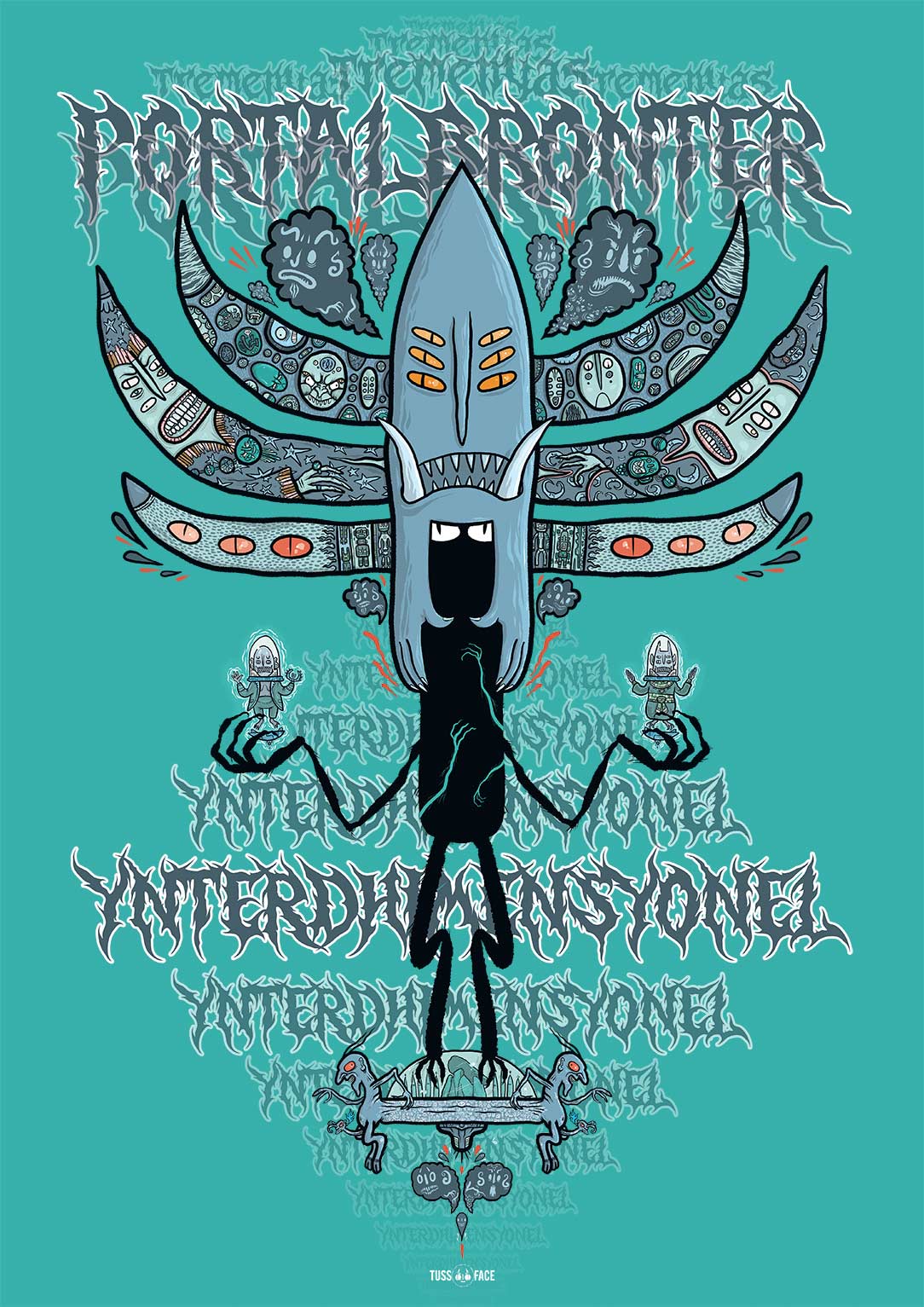 Portalbronter (Portal Priest) - TussFace Fine Art Print in A4 A3 and A2