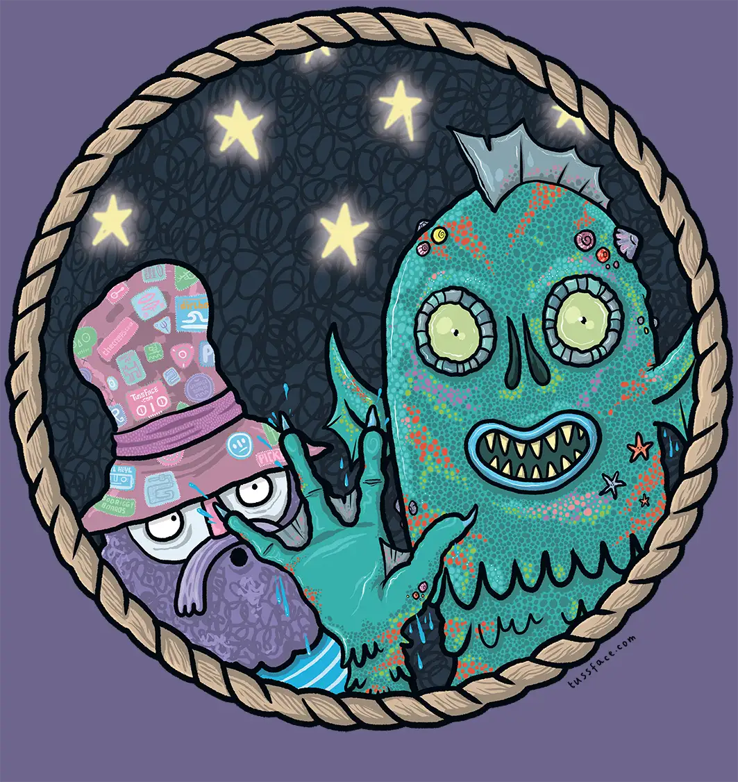 Limited Edition Sea Monster Selfie - Two Toned Mug