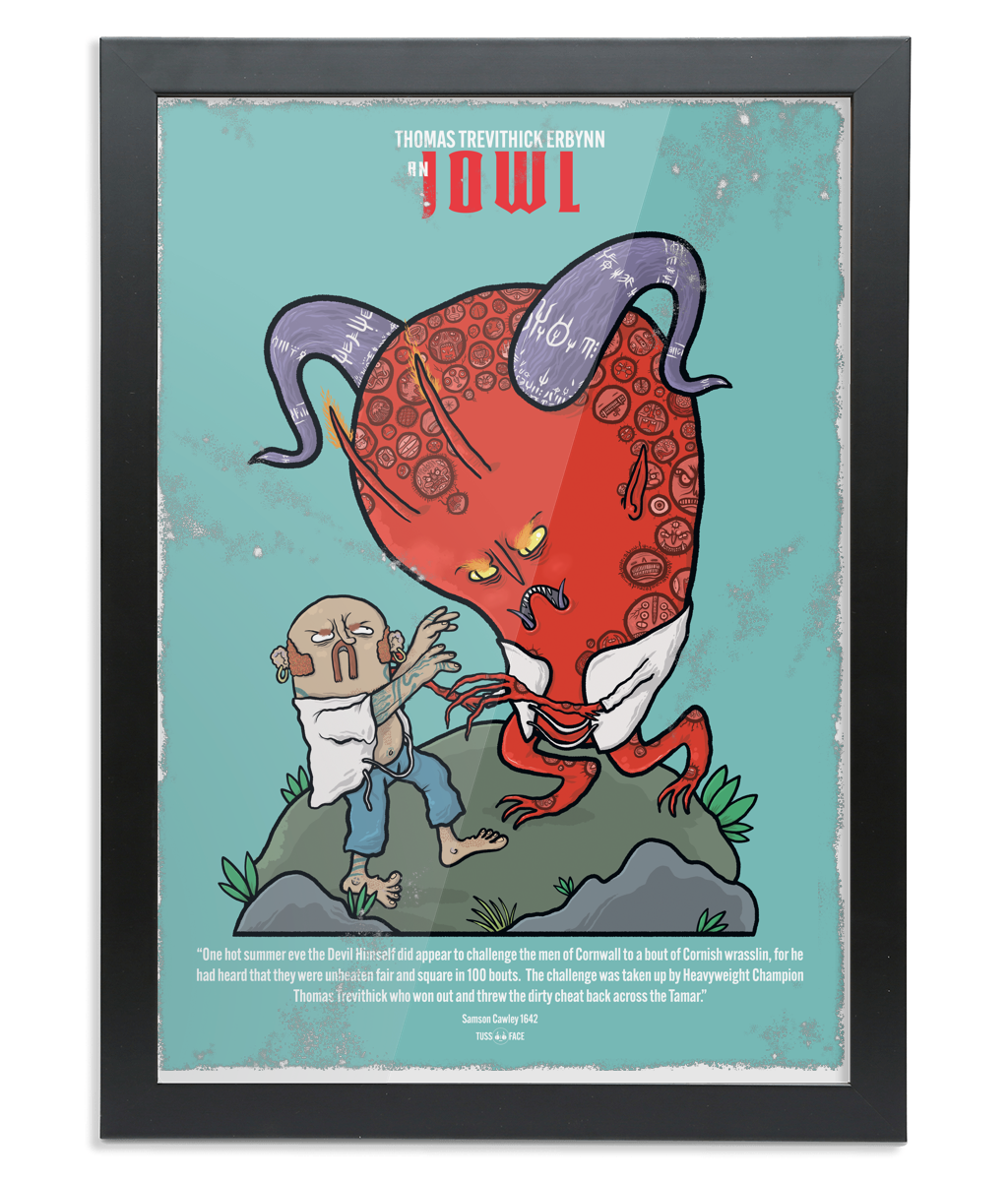 Thomas Trevithick Versus The Devil - Framed A2 Fine Art Print