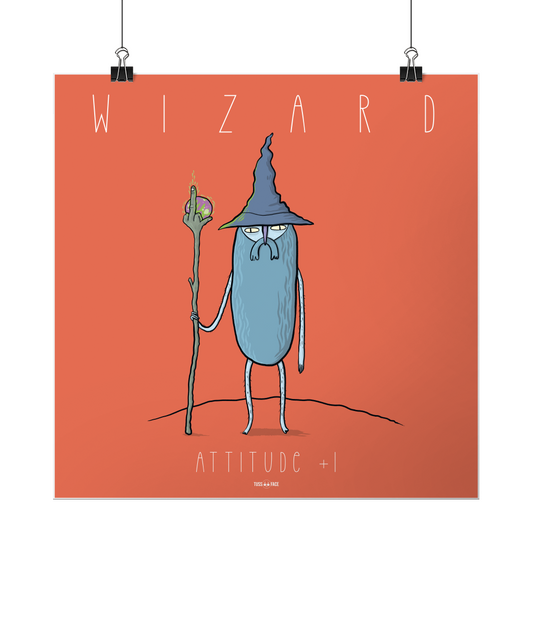 Wizard Attitude +1  - Square Lustre Fine Art Print