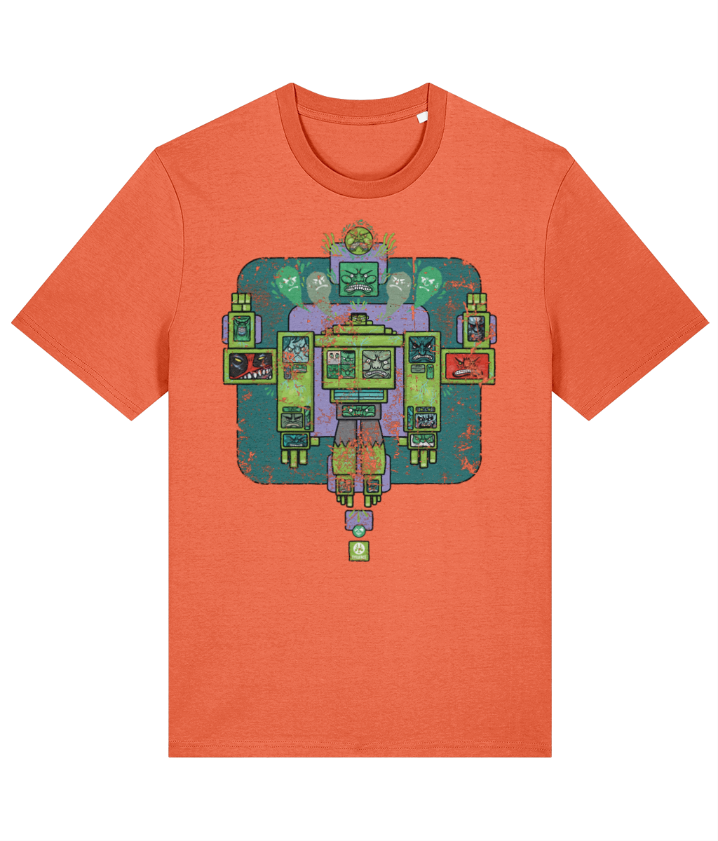Many Faces Of The Green Man Superhero T-shirt / Street Art / Stylised / Organic Cotton in 9 Colours