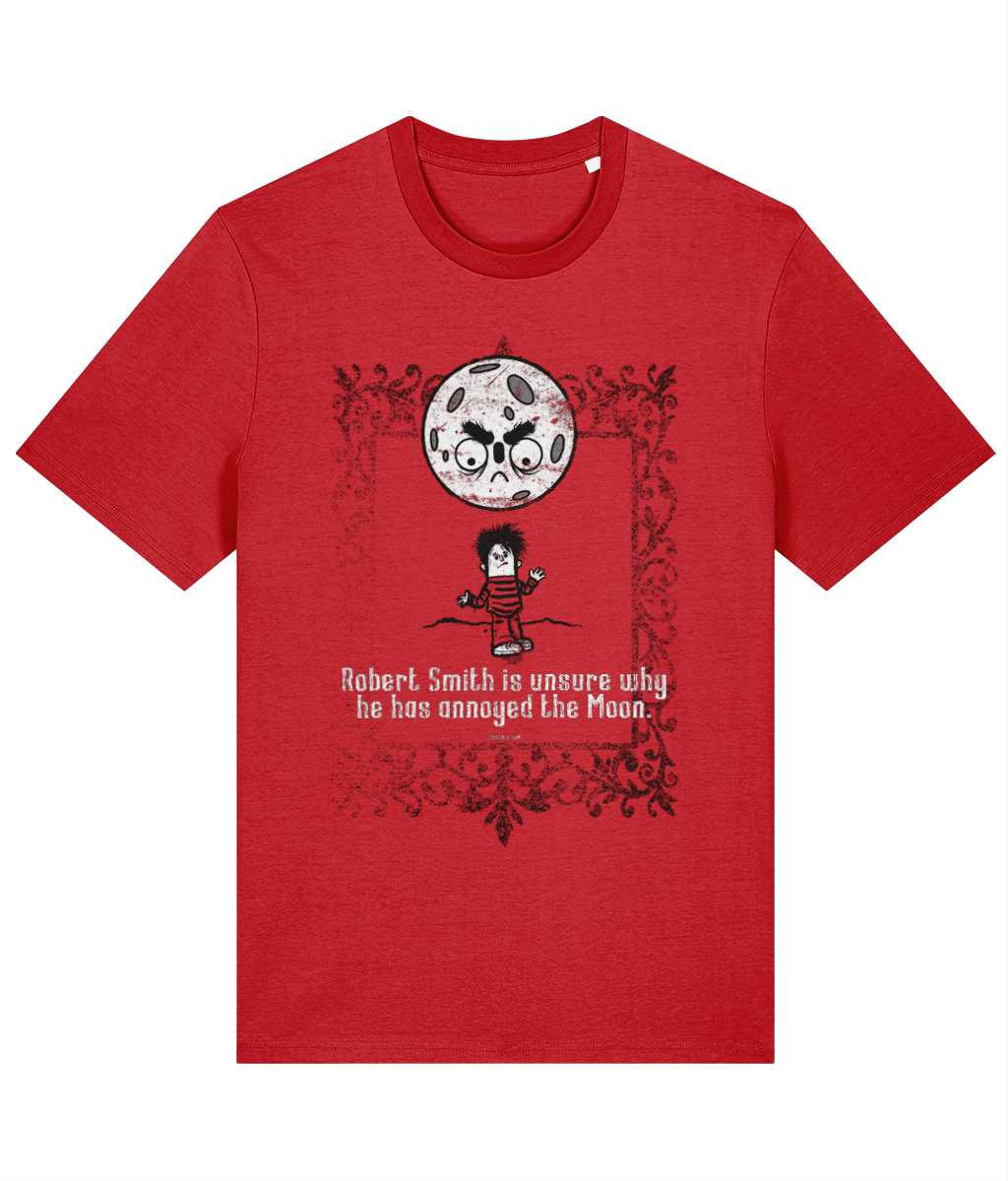 Robert Smith is unsure why he has annoyed the Moon - Organic cotton T-shirt in 9 colours