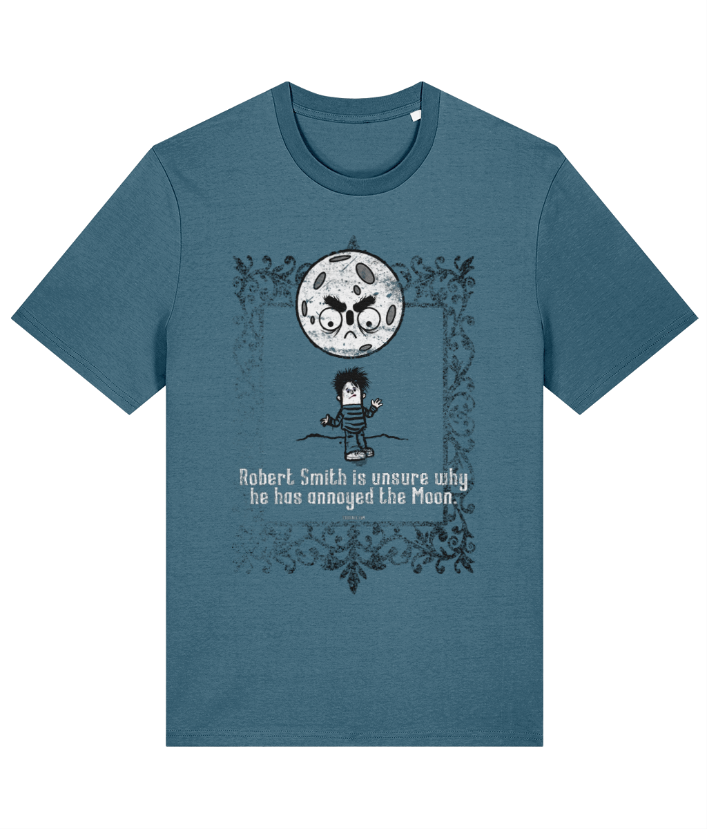 Robert Smith is unsure why he has annoyed the Moon - Organic cotton T-shirt in 9 colours