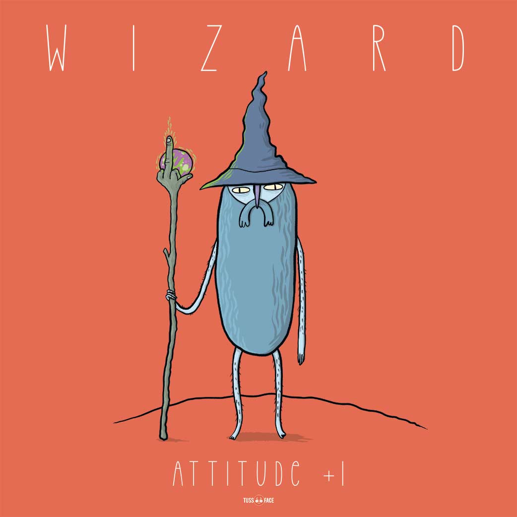 Wizard Attitude +1 - Framed 12" x 12" Fine Art Print