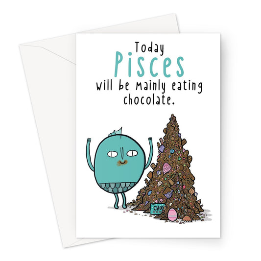 Zodiacpie - Pisces Chocolate Greeting Card