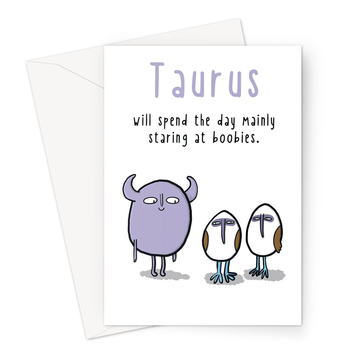 Zodiacpie - Taurus boobies Greeting Card