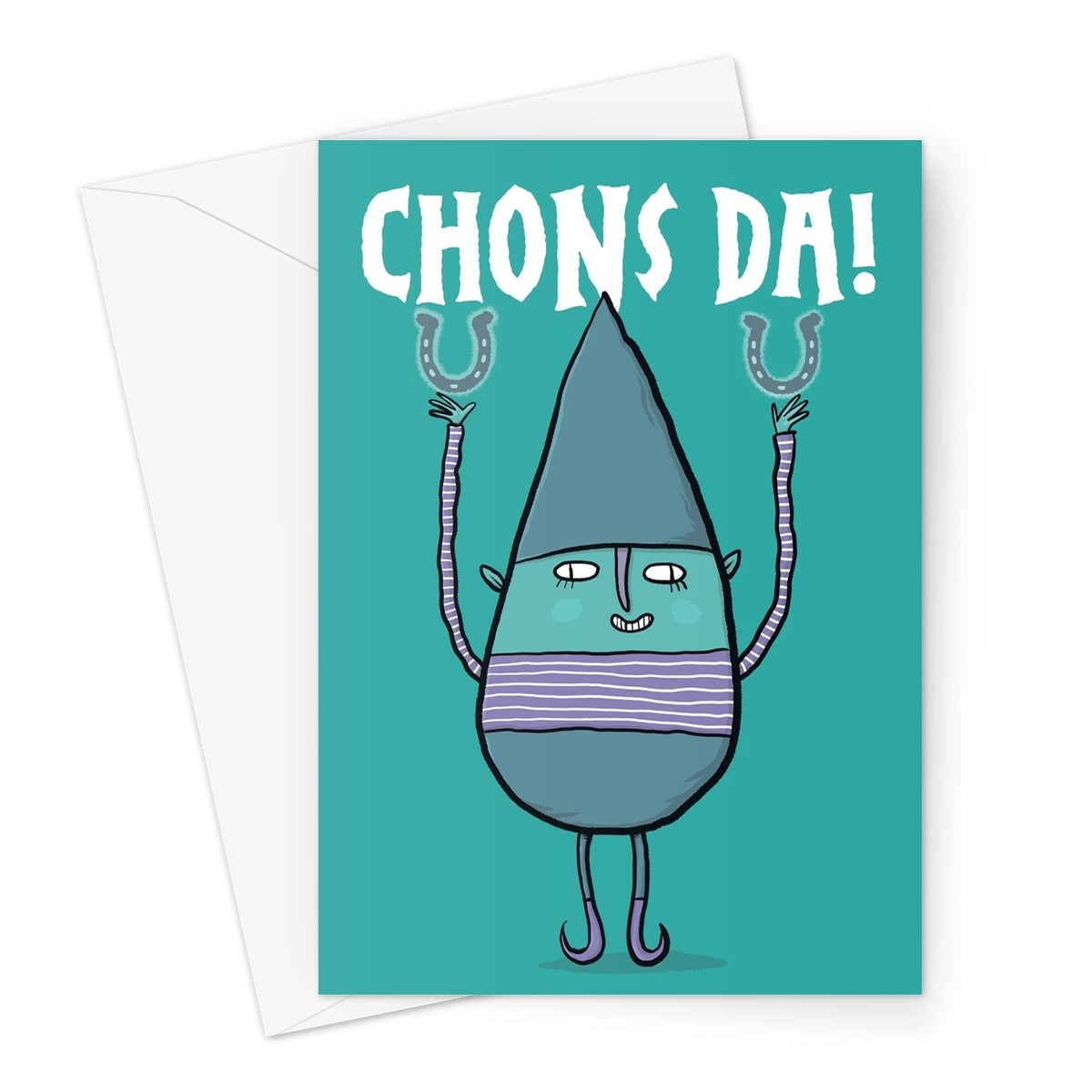 Lucky Cornish Piskie - Good Luck!/Chons Da!/Demelza Greeting Card