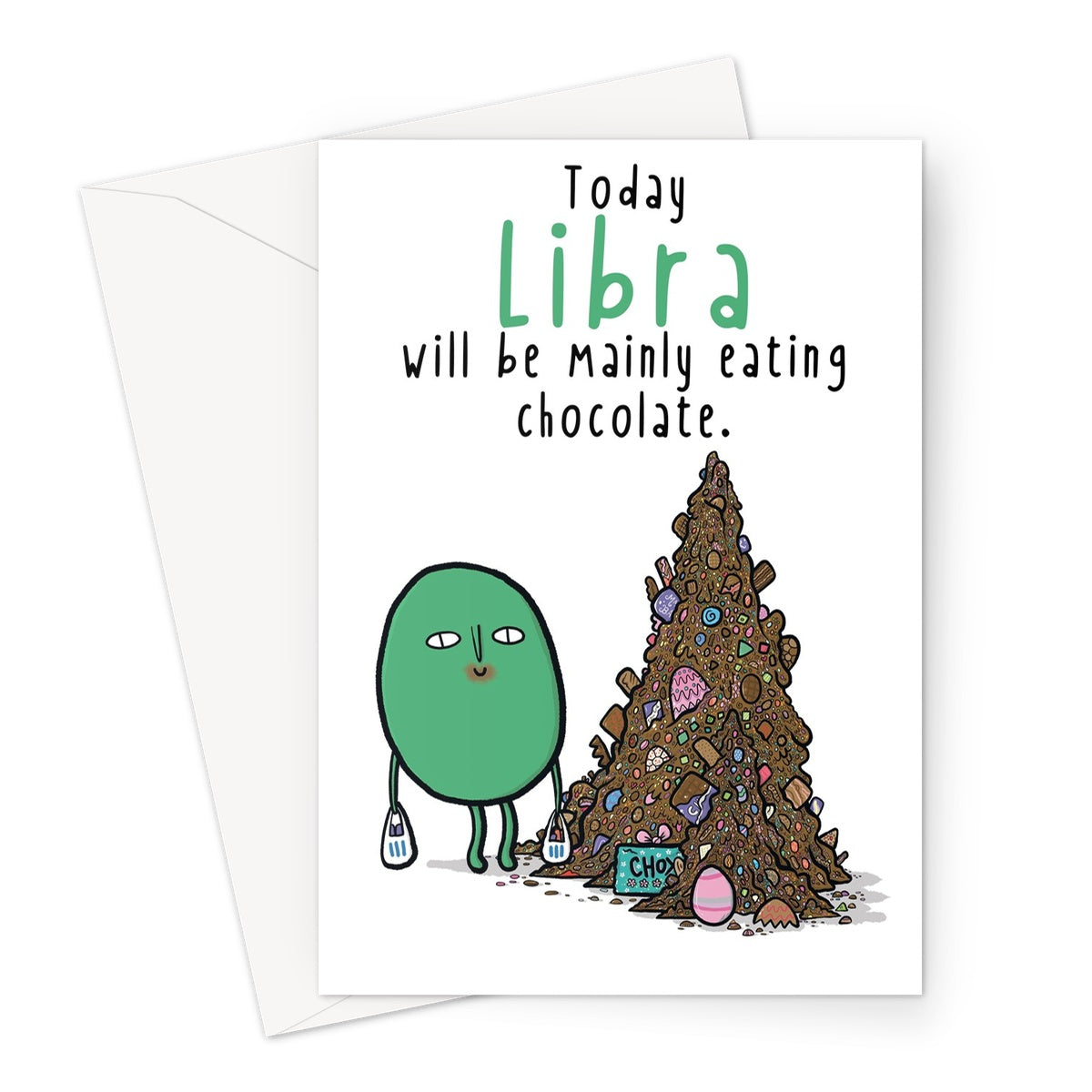 Zodiacpie - Libra Chocolate Greeting Card