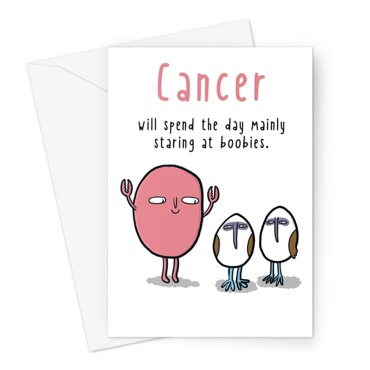 Zodiacpie - Cancer boobies Greeting Card
