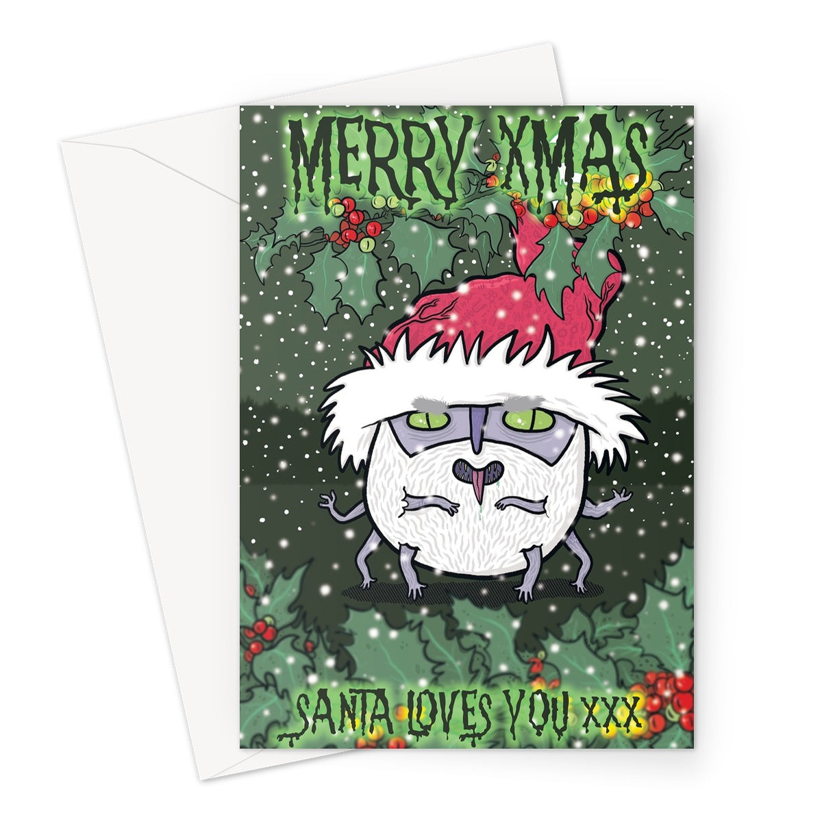 Santa Loves You - Greeting Card