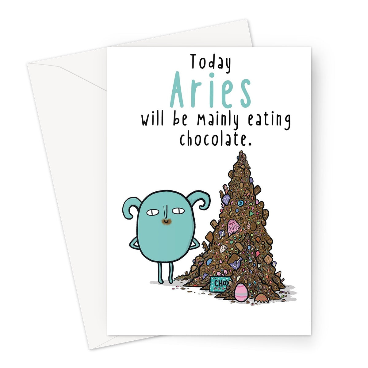 Zodiacpie - Aries Chocolate Greeting Card