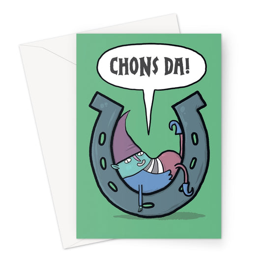 Lucky Cornish Piskie - Good Luck! / Chons dah! Greeting Card