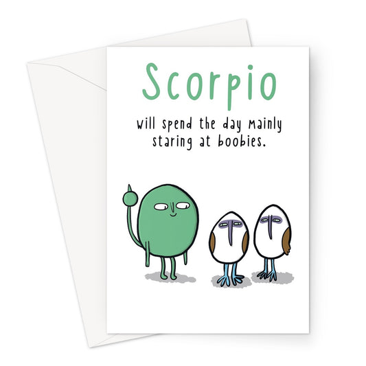 Zodiacpie - Scorpio boobies Greeting Card