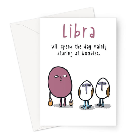 Zodiacpie - Libra boobies Greeting Card