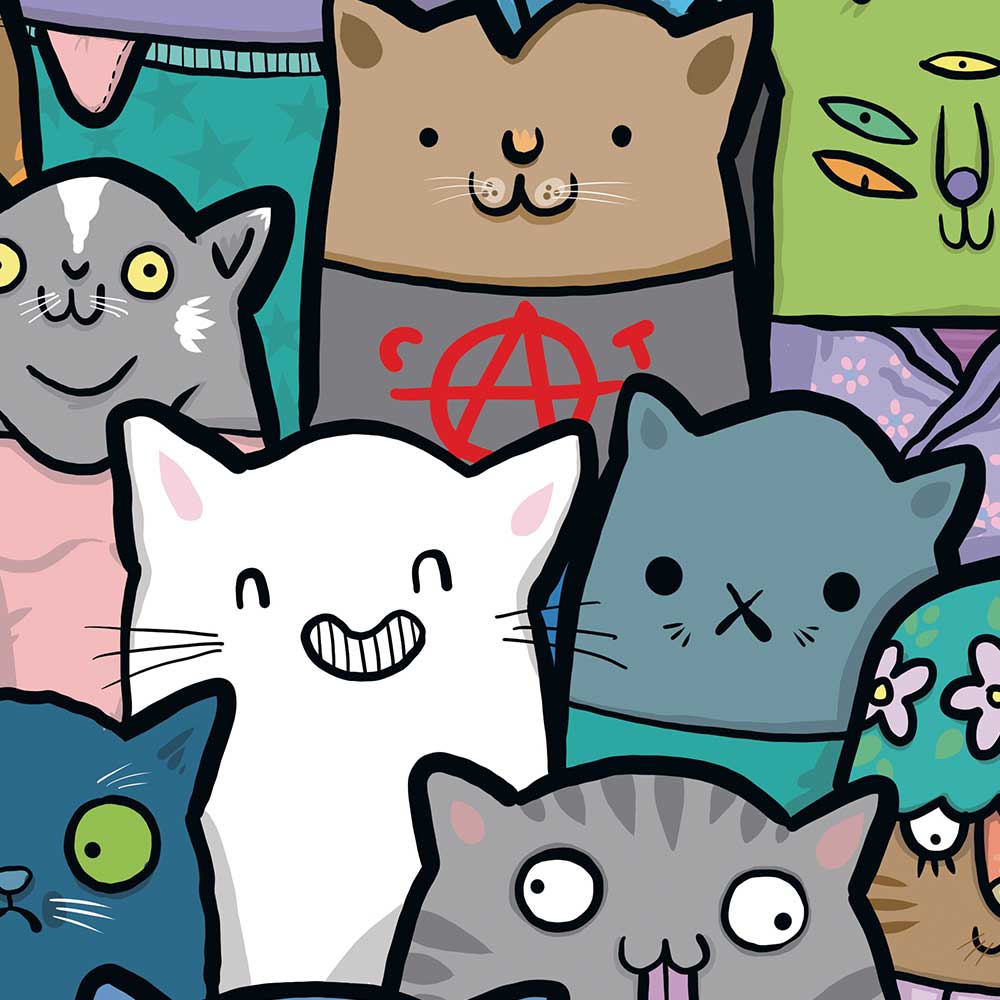 Cat Crowd - TussFace Print