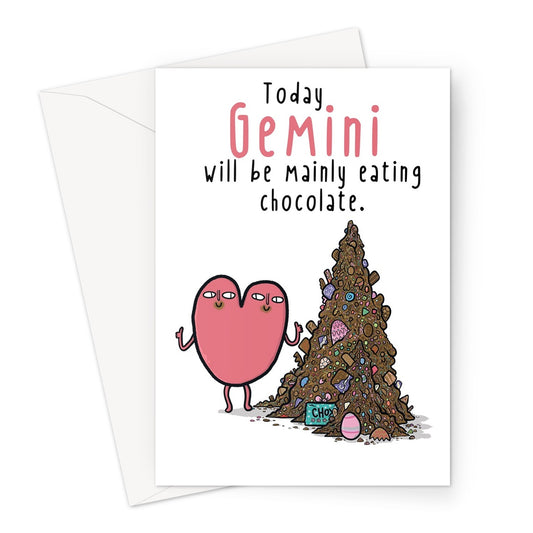 Zodiacpie - Gemini Chocolate Greeting Card