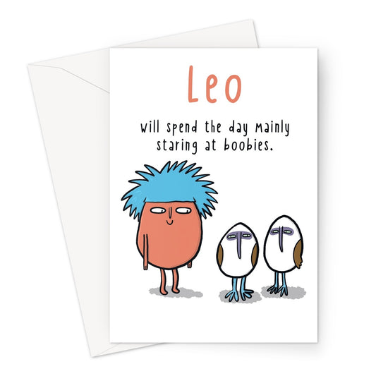Zodiacpie - Leo boobies Greeting Card