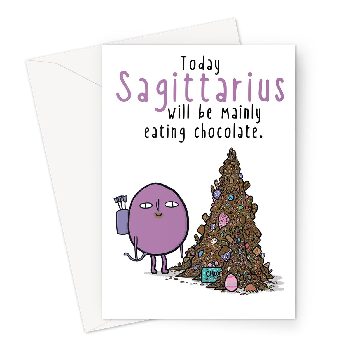 Zodiacpie - Sagittarius Chocolate Greeting Card