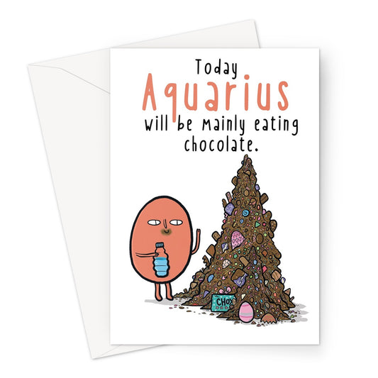 Zodiacpie - Aquarius Chocolate Greeting Card