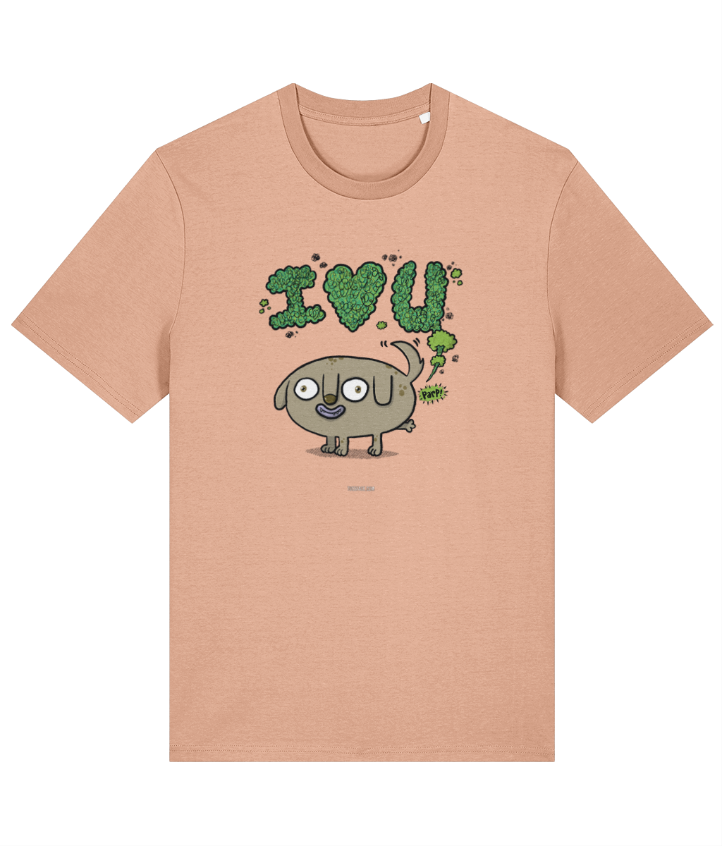 Farty Dog Says I Love You - Organic Cotton T-shirt