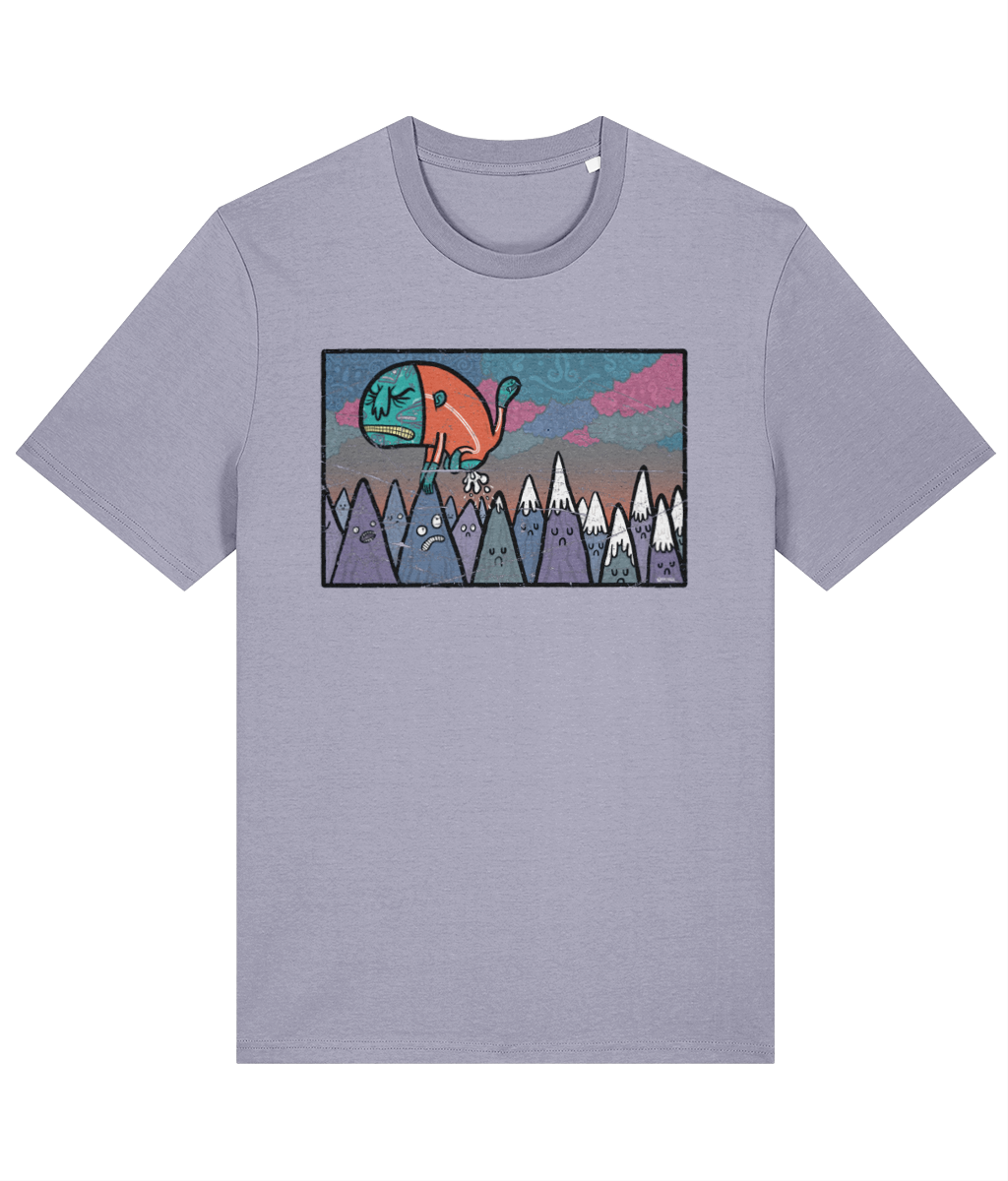 Shame Of The Eastern Mountains surreal weird strange Organic Cotton T-shirt in 9 Colours.