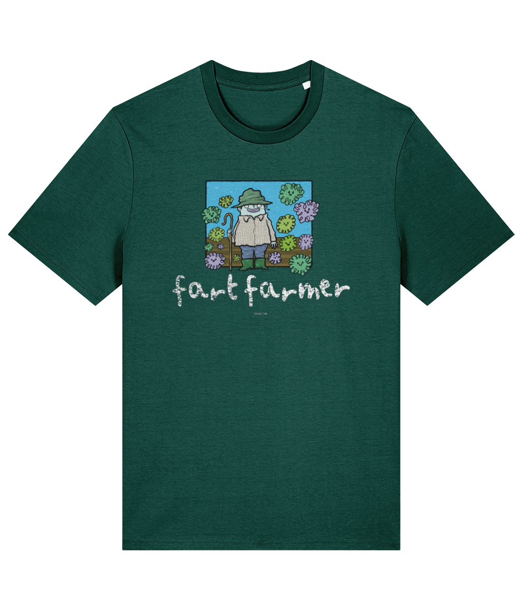 FART FARMER Organic Cotton T shirt in 9 Colour Choices