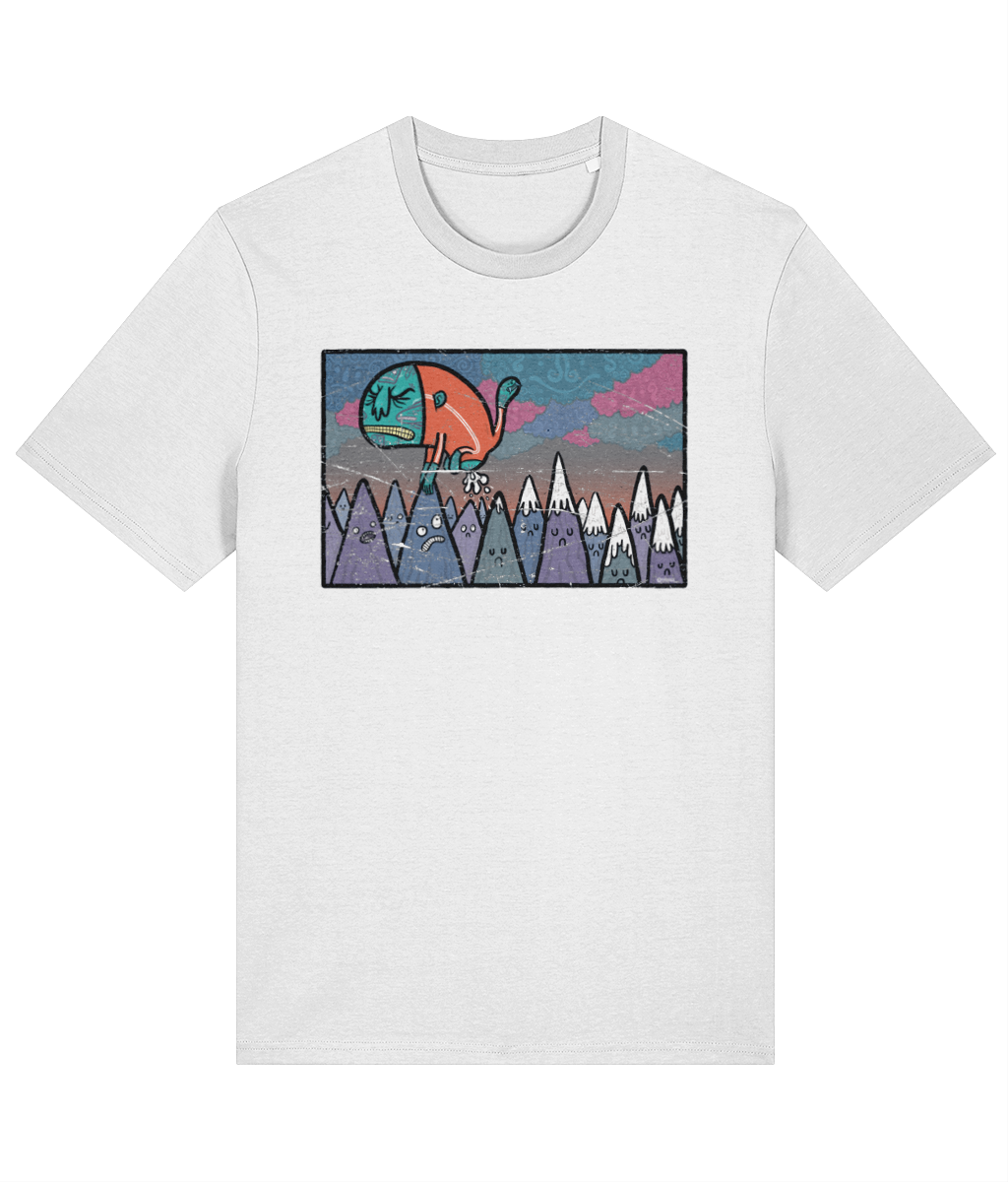 Shame Of The Eastern Mountains surreal weird strange Organic Cotton T-shirt in 9 Colours.