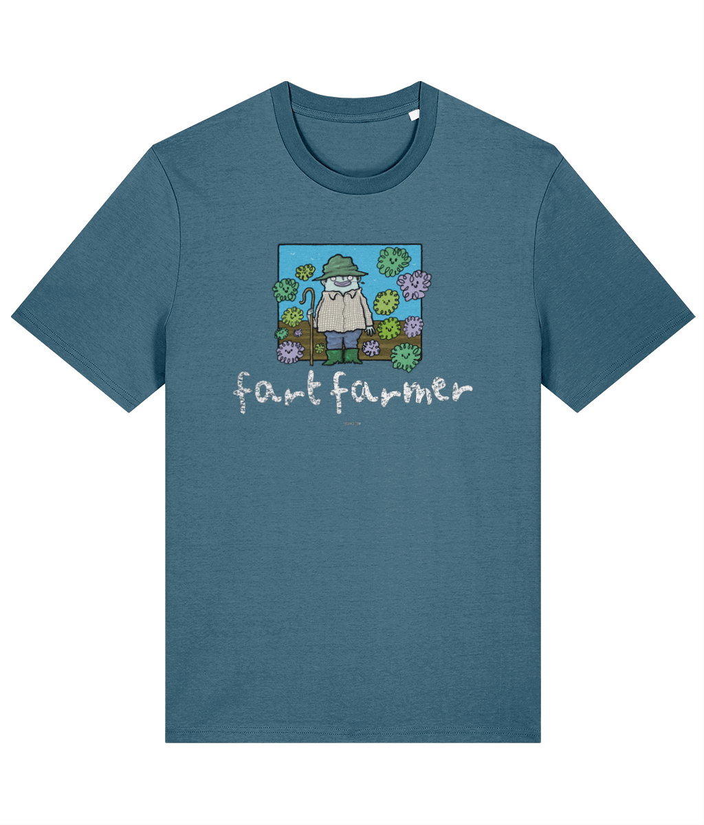 FART FARMER Organic Cotton T shirt in 9 Colour Choices